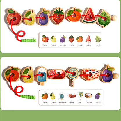 🎄Wooden Greedy Caterpillar Rope Toy for 3+ Year Old