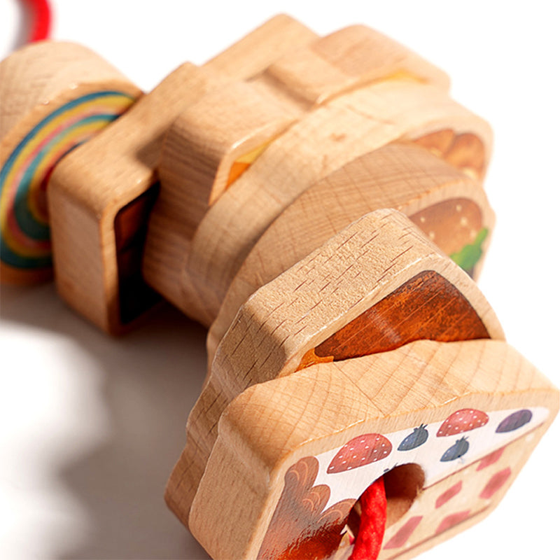 🎄Wooden Greedy Caterpillar Rope Toy for 3+ Year Old