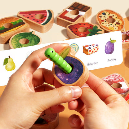 🎄Wooden Greedy Caterpillar Rope Toy for 3+ Year Old