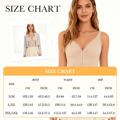 🔥Women's Front Zipper Seamless Tummy Control Shapewear