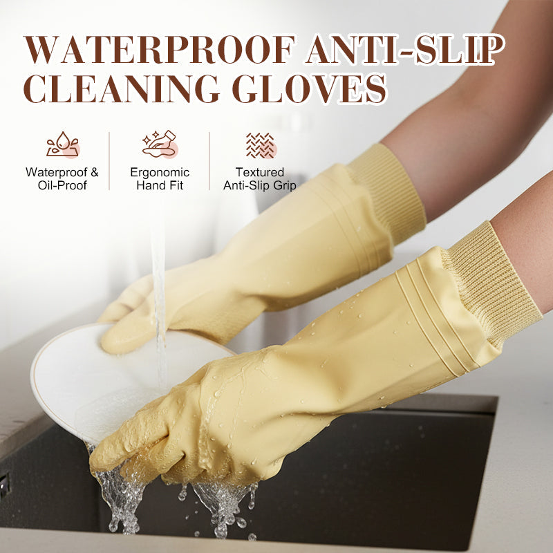 💦Waterproof Household Anti-Slip Cleaning Gloves