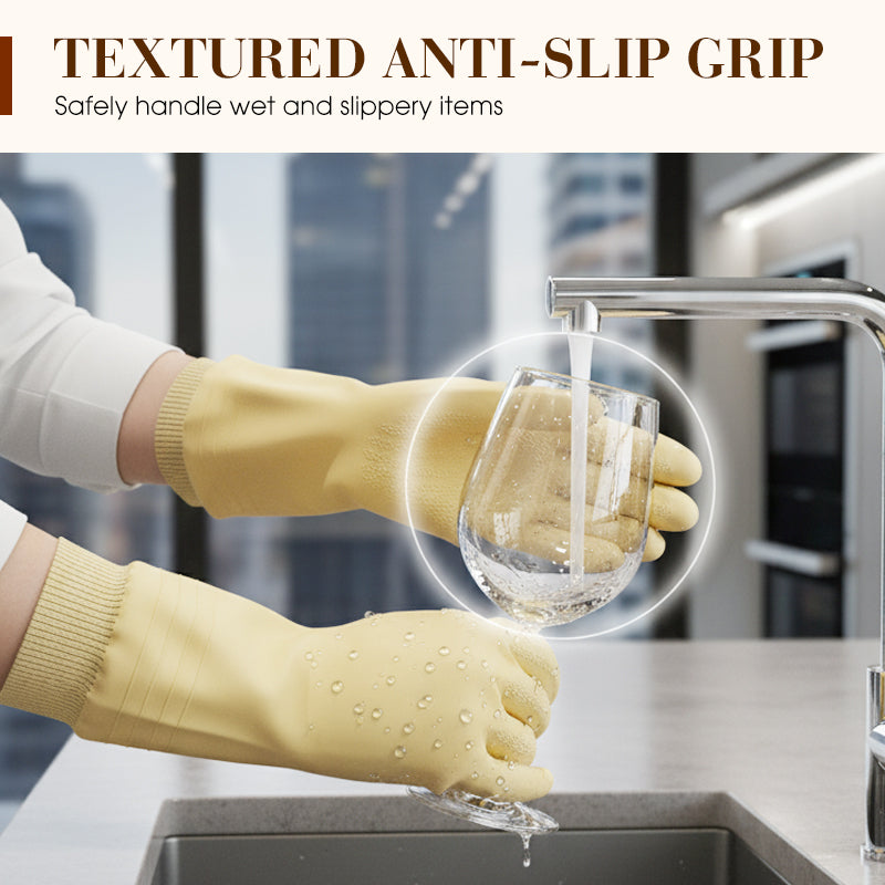 💦Waterproof Household Anti-Slip Cleaning Gloves