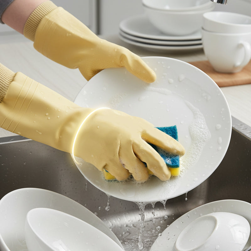 💦Waterproof Household Anti-Slip Cleaning Gloves