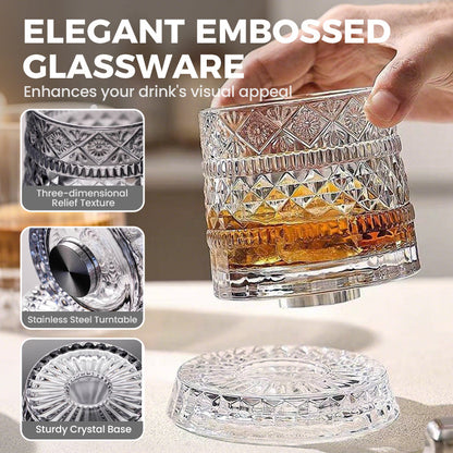 🥛💎Hot Sale 49% OFF✨🔥360° Rotating Whiskey Glass Tumbler