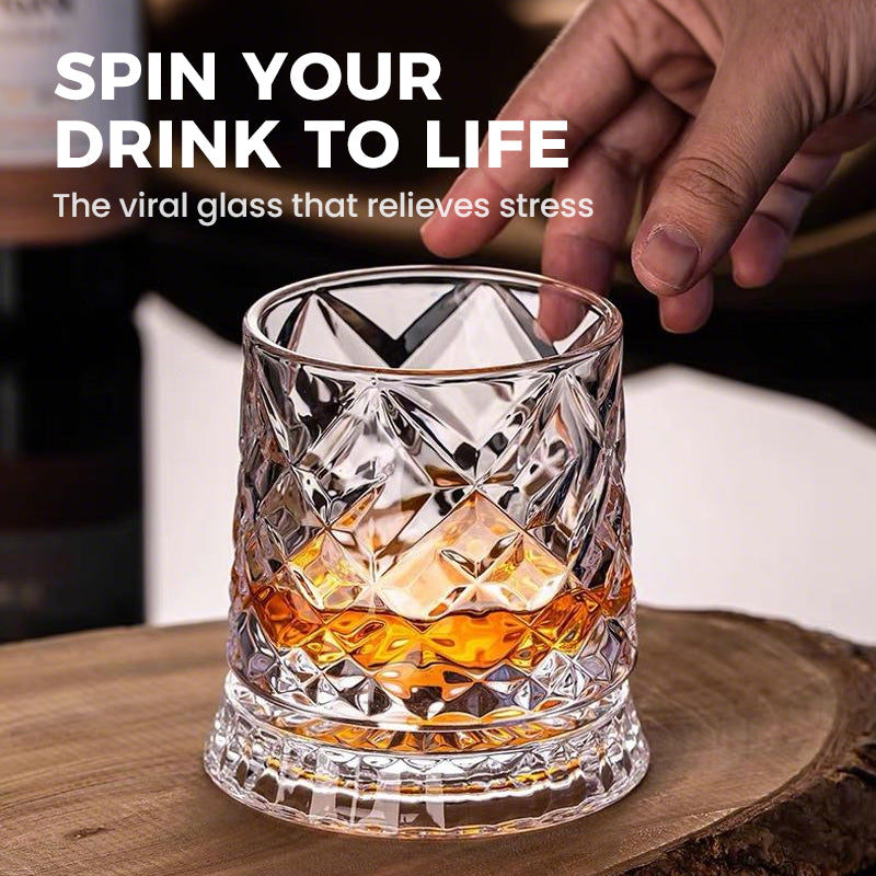 🥛💎Hot Sale 49% OFF✨🔥360° Rotating Whiskey Glass Tumbler