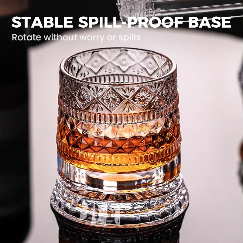 🥛💎Hot Sale 49% OFF✨🔥360° Rotating Whiskey Glass Tumbler