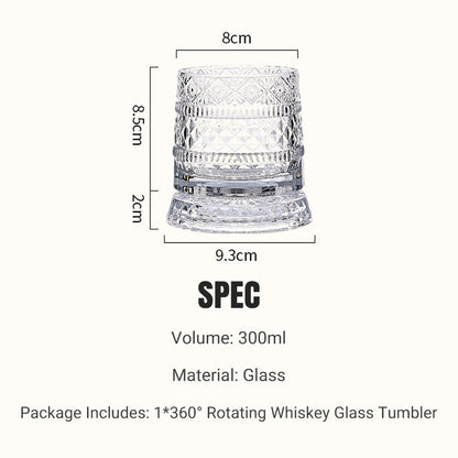 🥛💎Hot Sale 49% OFF✨🔥360° Rotating Whiskey Glass Tumbler