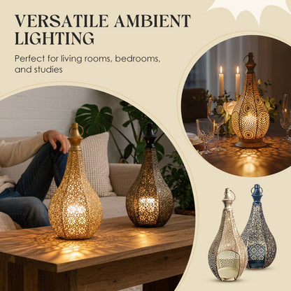 Hollow-Out Metal Candle Holder Ornament