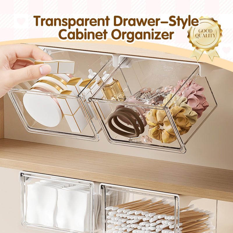 Transparent Drawer-Style Cabinet Organizer