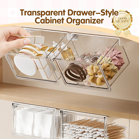 Transparent Drawer-Style Cabinet Organizer