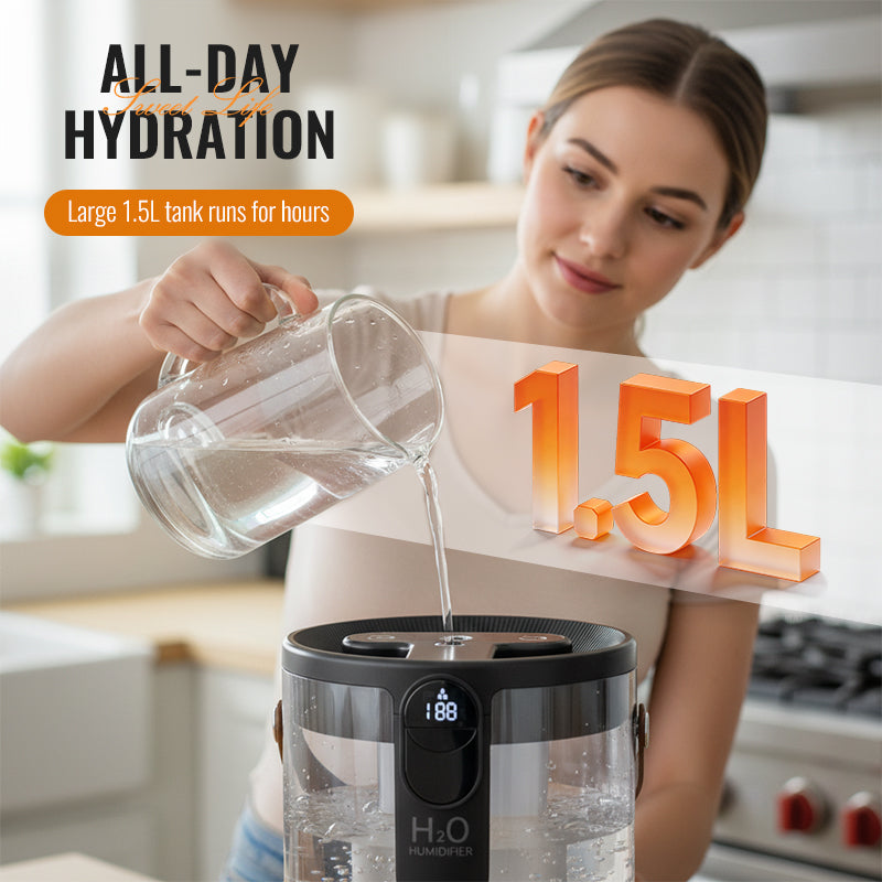 💦Portable Cordless Humidifier with Night Light