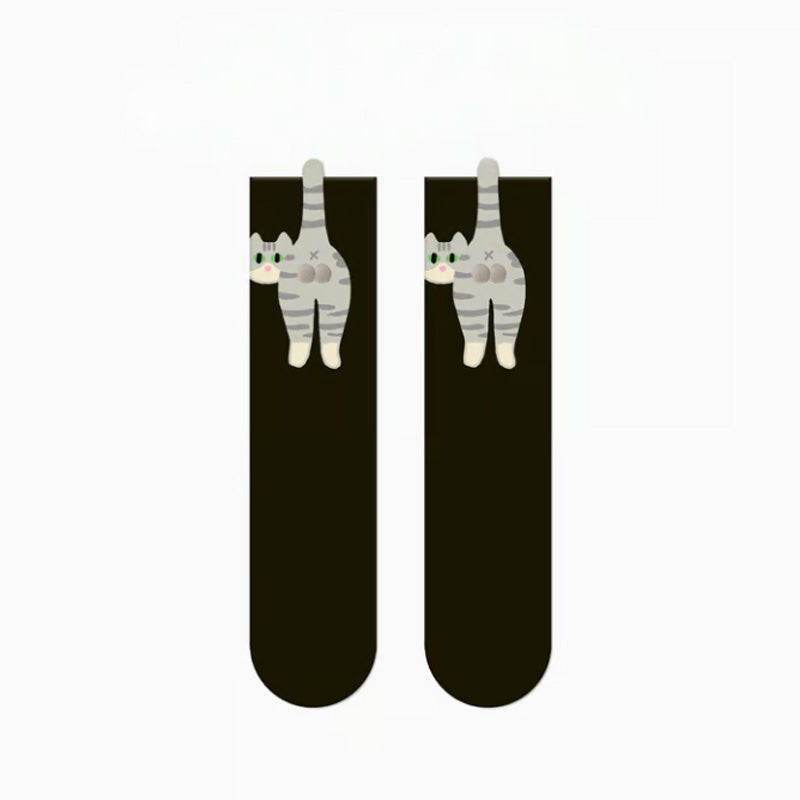 2 Pairs Funny Cat Balls Socks for Men & Women