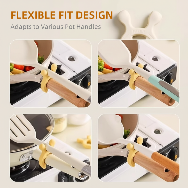 Multifunction Silicone Pot Handle Spatula Rack