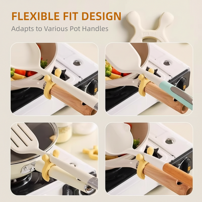 Multifunction Silicone Pot Handle Spatula Rack
