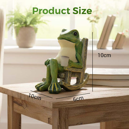 🐸Solar Frog Rocking Chair Ornament🍃