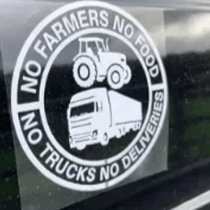 💥Car Vinyl Sticker: No Farmers No Food - No Trucks No Deliveries