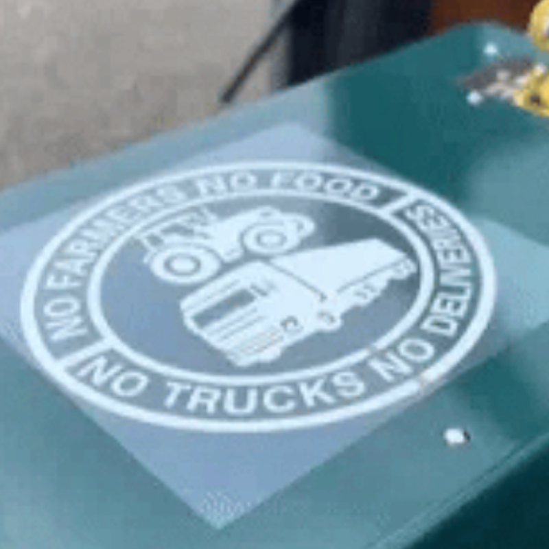 💥Car Vinyl Sticker: No Farmers No Food - No Trucks No Deliveries