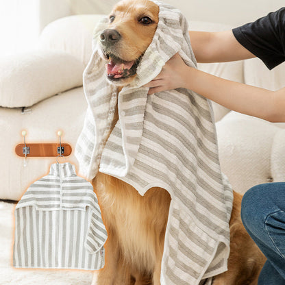 Soft Absorbent and Quick-Drying Dog Bathrobe