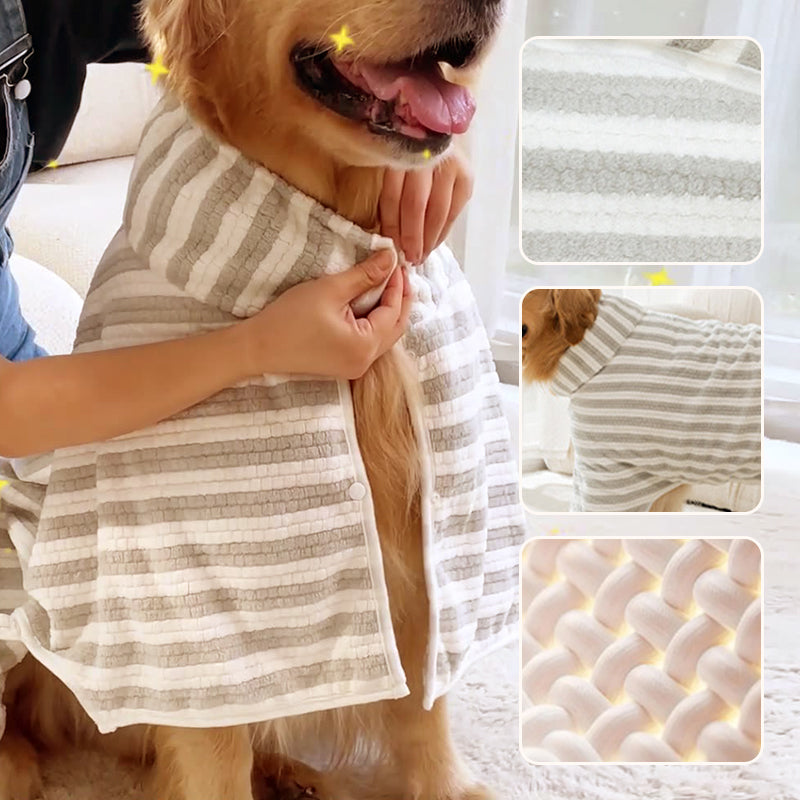 Soft Absorbent and Quick-Drying Dog Bathrobe