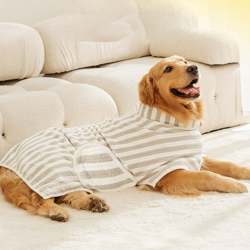 Soft Absorbent and Quick-Drying Dog Bathrobe