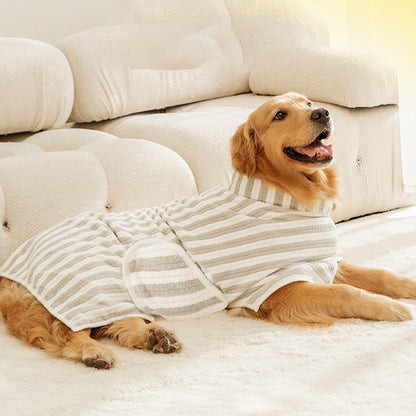 Soft Absorbent and Quick-Drying Dog Bathrobe