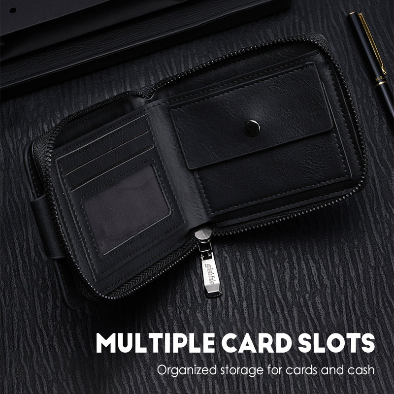 🍂Men's Vintage Compact Zipper Wallet