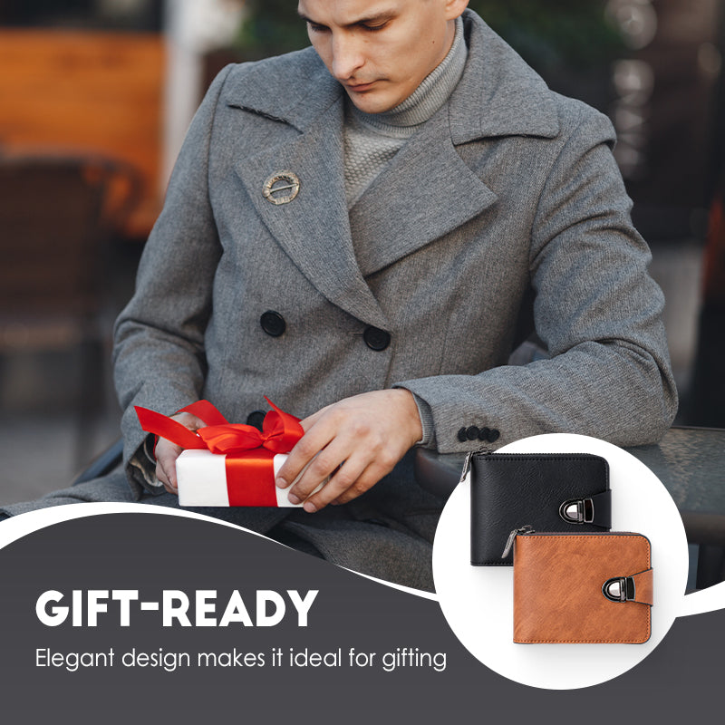 🍂Men's Vintage Compact Zipper Wallet