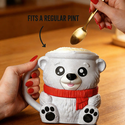 3D-Printed Bear Ice Cream Pint Holder
