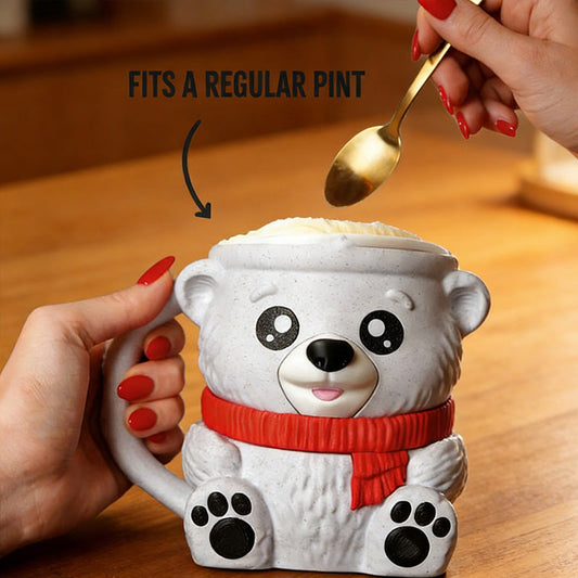 3D-Printed Bear Ice Cream Pint Holder