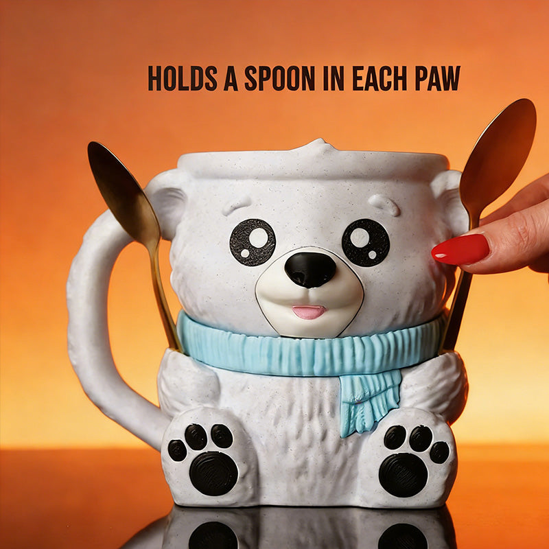 3D-Printed Bear Ice Cream Pint Holder