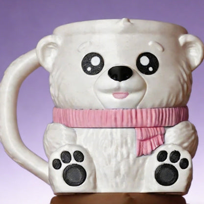 3D-Printed Bear Ice Cream Pint Holder