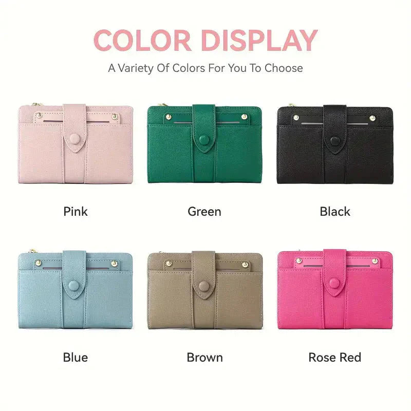 🔥Exclusive 2026 Luxury Sale✨ Women's Premium Leather Bifold Wallet (🩷Special Gift🩷Free)