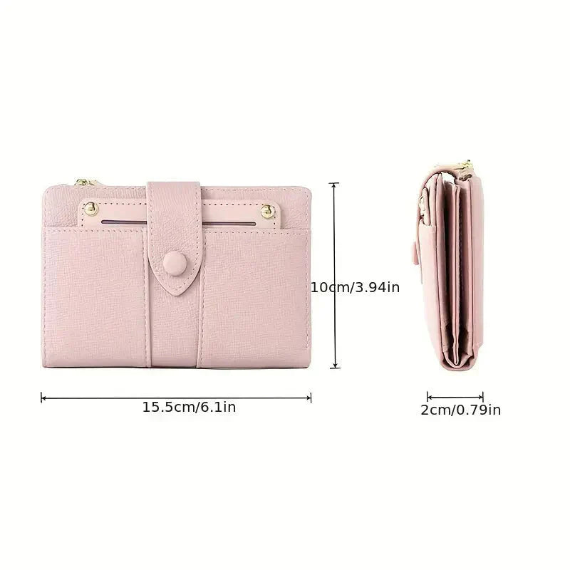 🔥Exclusive 2026 Luxury Sale✨ Women's Premium Leather Bifold Wallet (🩷Special Gift🩷Free)