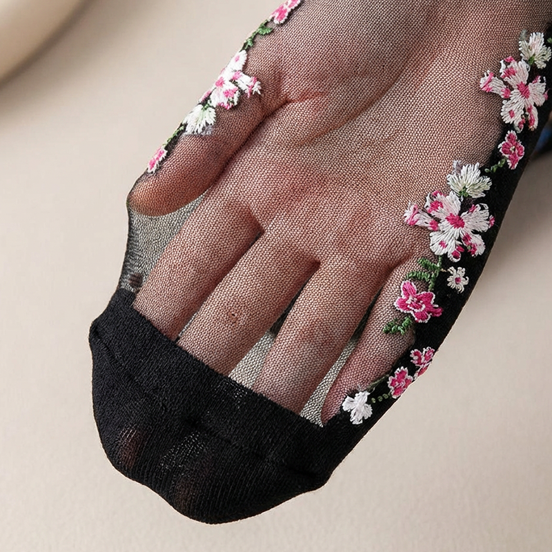 🌸5 Pairs Floral Sheer Ankle Socks for Women🧦