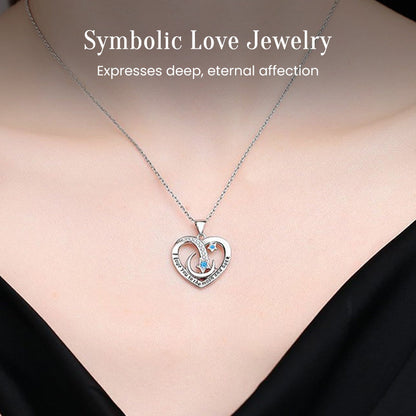 🌙I Love You to The Moon and Back Heart Necklace💖✨