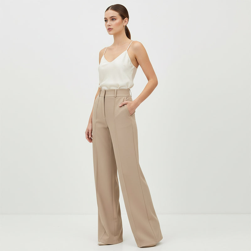 🌟👖 Stylish women's trousers with a high waist - wrinkle-free and durable for the office and everyday life 🌿✨