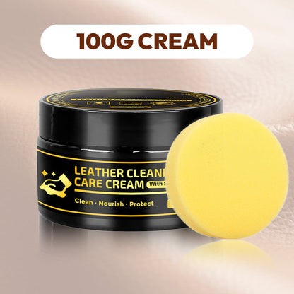 ✨Leather Care & Cleaning Cream with Sponge🧼
