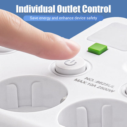 🥳2026 HOT SALE🔥50K+ SOLD!📱🔌 Your Home‘s Safety Guardian! Smart Strip with Overload Protection & Child Lock