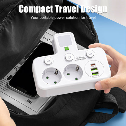 🥳2026 HOT SALE🔥50K+ SOLD!📱🔌 Your Home‘s Safety Guardian! Smart Strip with Overload Protection & Child Lock