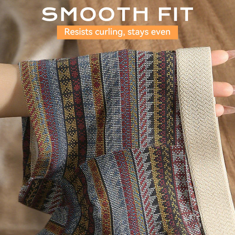Men's Breathable Geometric Pattern Boxer Briefs