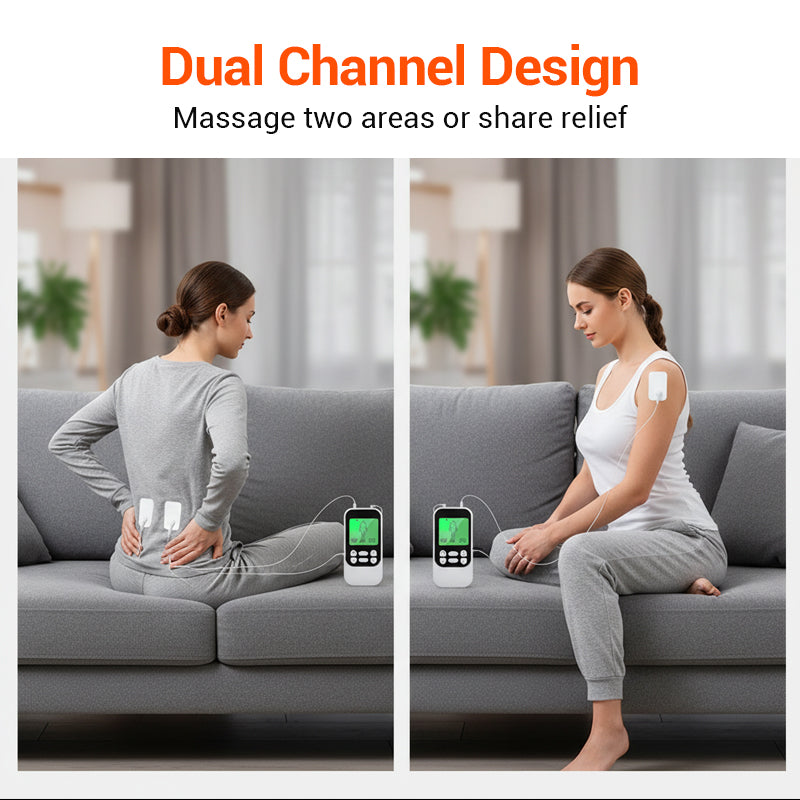 🔥Portable Dual Channel TENS Unit Muscle Stimulator