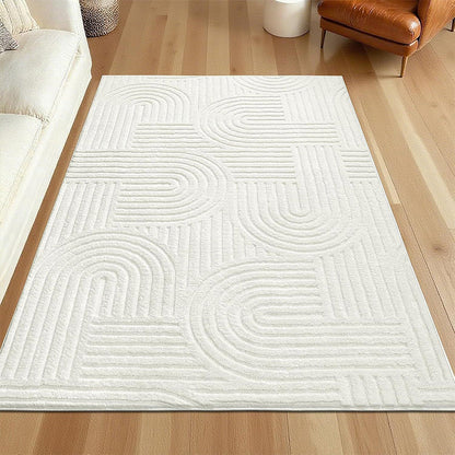 🛋️ HOT SALE! ⚡ Soft Arch Pattern Area Rug – Ultra Soft & Fluffy, Modern Arch Design, Non-Slip Bottom, Washable & Ideal for Living Room Bedroom ✨
