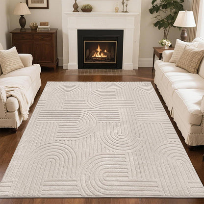 🛋️ HOT SALE! ⚡ Soft Arch Pattern Area Rug – Ultra Soft & Fluffy, Modern Arch Design, Non-Slip Bottom, Washable & Ideal for Living Room Bedroom ✨