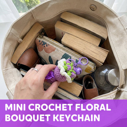 🌸Mini Crochet Floral Bouquet Keychain