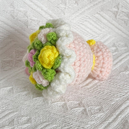 🌸Mini Crochet Floral Bouquet Keychain