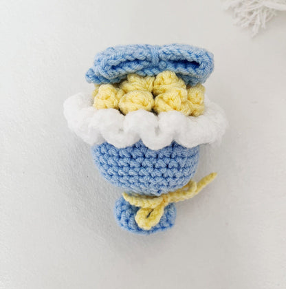 🌸Mini Crochet Floral Bouquet Keychain
