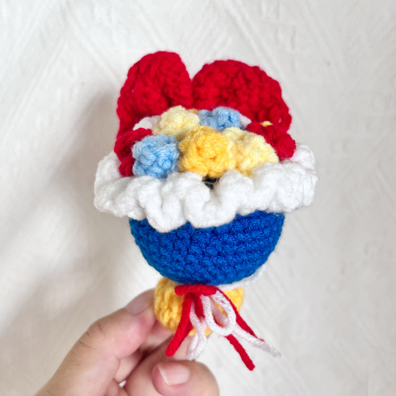 🌸Mini Crochet Floral Bouquet Keychain