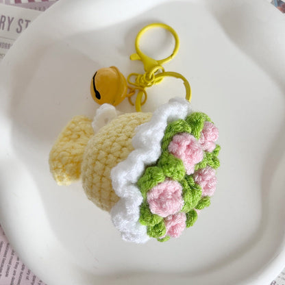 🌸Mini Crochet Floral Bouquet Keychain