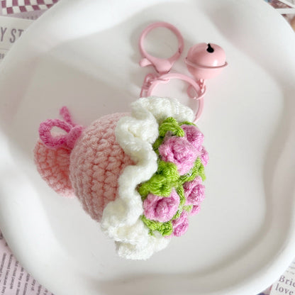 🌸Mini Crochet Floral Bouquet Keychain