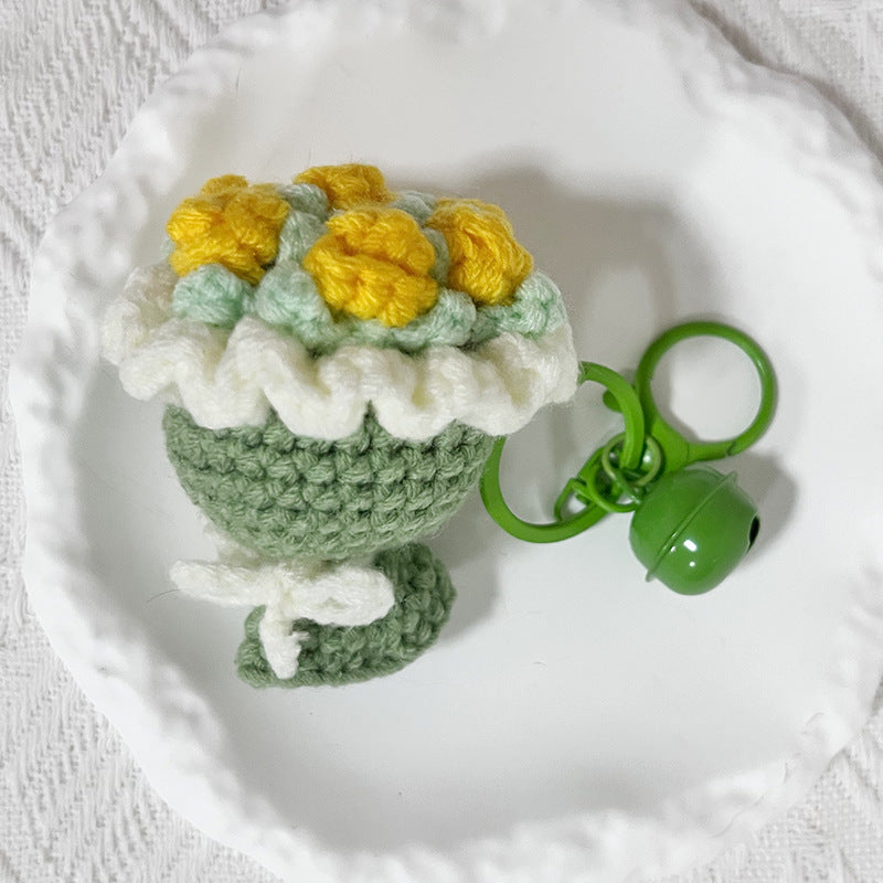 🌸Mini Crochet Floral Bouquet Keychain